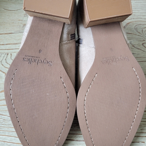 Seychelles Back Stage Suede Ankle Booties New In Box Sz 8 - Picture 6 of 9